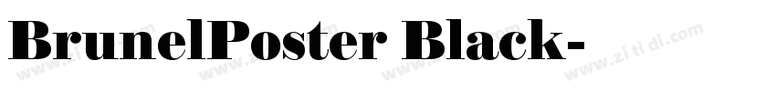 BrunelPoster Black字体转换